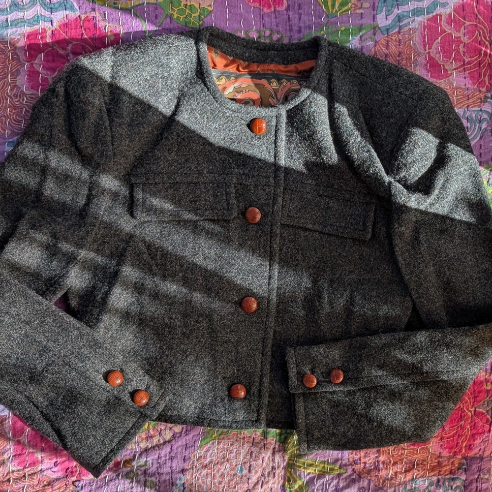 Women's Gray Wool Jacket
